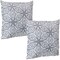Sunnydaze Square Throw Pillow Cover - 17 In - Gray Geometric - Set Of 2